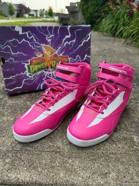 Reebok Power Rangers Freestyle Pink High Top